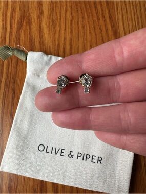 Olive & Piper Gold Crystal Stud Earrings